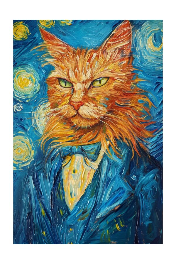 Katinas impresionistas - Paveikslas ant aliuminio