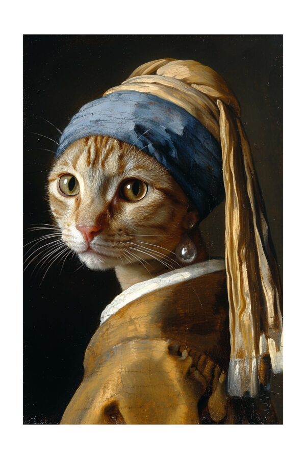 Katinas Auskaras - Paveikslas ant aliuminio