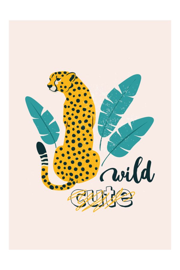 Laukinė leopardo iliustracija - Paveikslas ant aliuminio