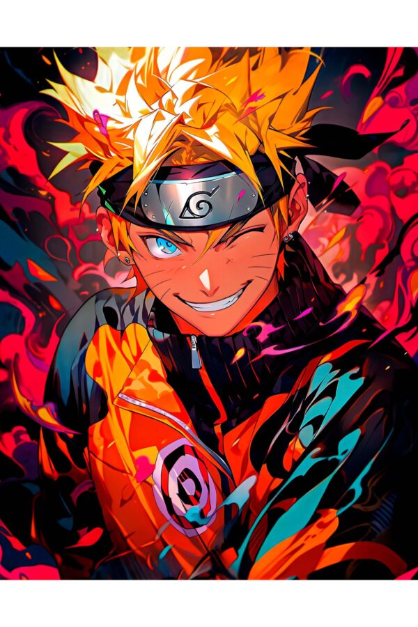 Naruto Uzumaki Red - Paveikslas ant aliuminio