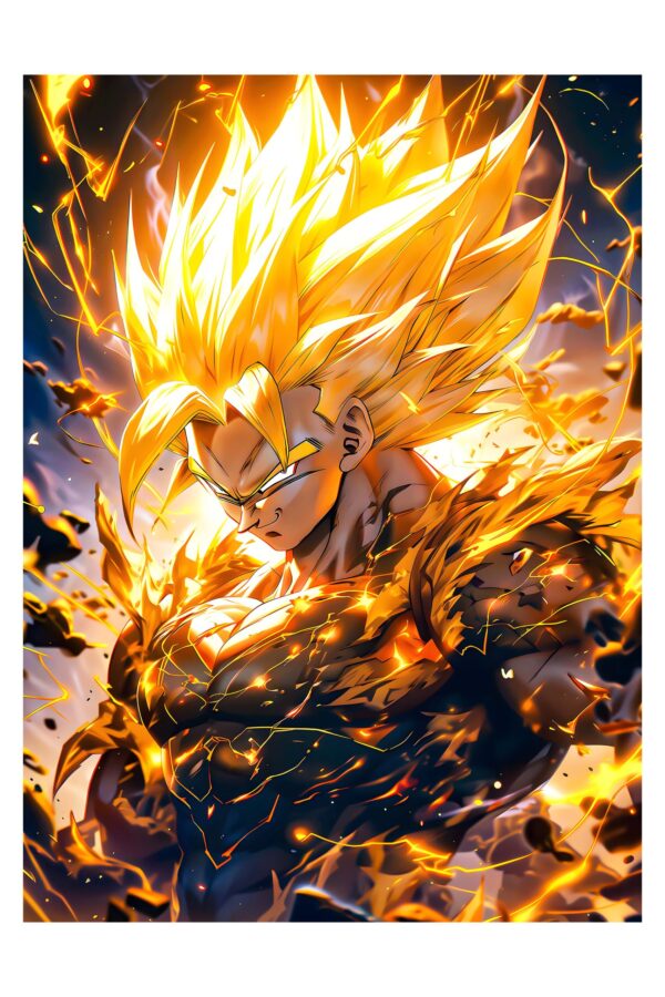 Super Saiyan Golden Gohan - Paveikslas ant aliuminio