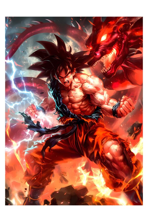 Goku Dragon Power - Paveikslas ant aliuminio