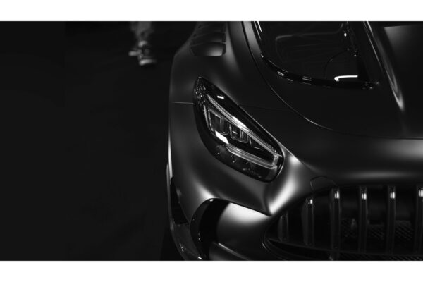 Juodas Mercedes-Benz AMG GT - Paveikslas ant aliuminio