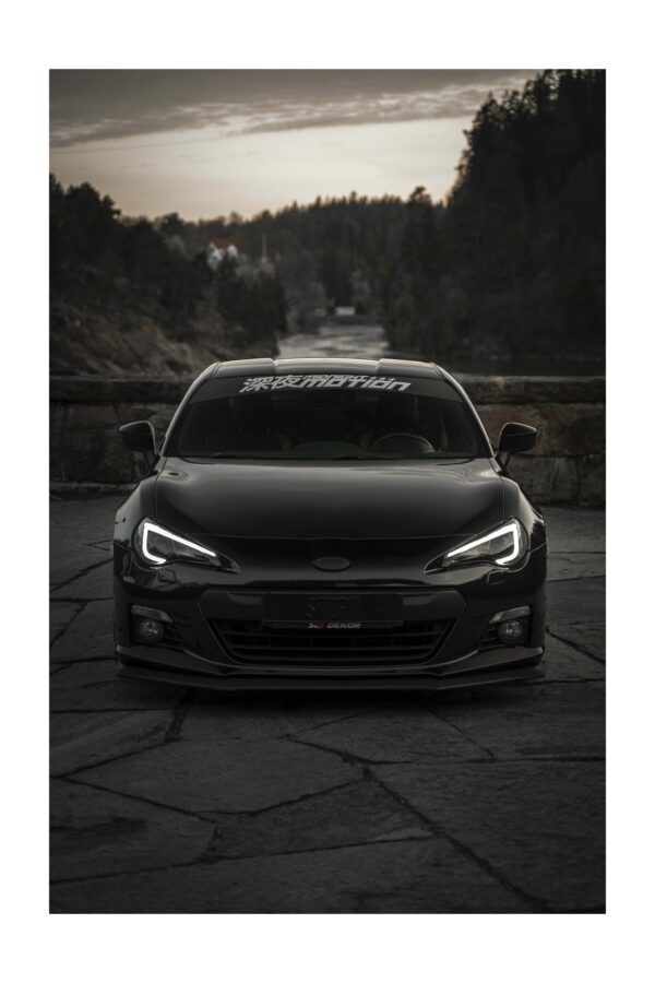 Juodas Subaru BRZ - Paveikslas ant aliuminio