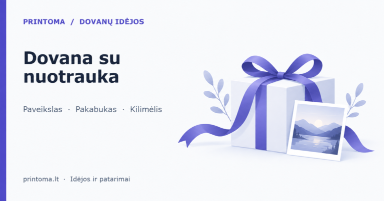 Dovanos su nuotrauka idėja: dovanų dėžutė ir prisiminimo nuotrauka